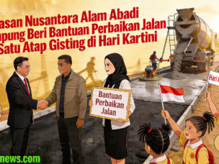 Semangat Kartini Ketua Yayasan Nusantara Alam Abadi Lampung: Bantu Perbaikan Akses Jalan Sekolah TK Satu Atap Gisting