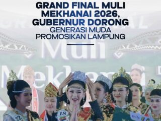 Gubernur Lampung yang diwakili oleh Asisten Pemerintahan dan Kesejahteraan Rakyat, M. Firsada, menghadiri Grand Final Pemilihan Muli Mekhanai Provinsi Lampung Tahun 2026