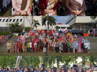 Pemerintah Provinsi Lampung menggelar upacara peringatan Hari Kartini Tahun 2026 dengan penuh khidmat di Lapangan Korpri