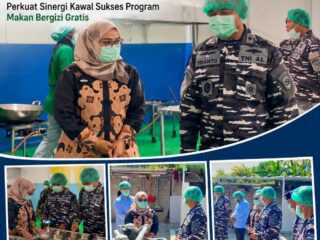 Danlanal Lampung Tinjau Operasional SPPG Purwodadi 02 Gisting, Perkuat Sinergi Kawal Sukses Program Makan Bergizi Gratis
