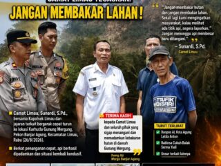 Karhutla Gunung Mergung Terkendali, Camat Limau Tegaskan: Jangan Membakar Lahan!