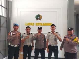 Lapas Kotaagung Perkuat Sinergi Pengamanan Bersama Polsek Kotaagung